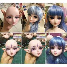 You will use the clay ears as a standing mold to paint the latex over the final ears. Diy Plastic Head Sculpt W Elf Ears For 1 3 Bjd 60cm Dolls Accessories Ebay