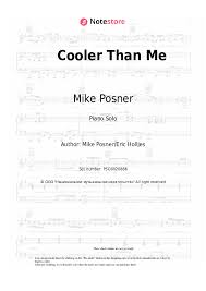 cooler than me sheet for piano