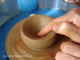 pottery forming the bottom pottery