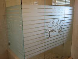 sandblasted glass shower doors