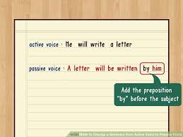 How To Change A Sentence From Active Voice To Passive Voice