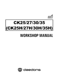Kioti Daedong Ch27h Tractor Service Repair Manual
