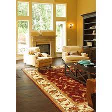 kas rugs state of honor red ivory 8 ft