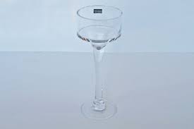 Small Square Wine Glass Vase 38 X 15 Cm
