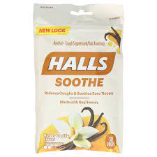 halls soothe honey vanilla cough drops