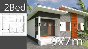 house plans 9x7m with 2 bedrooms