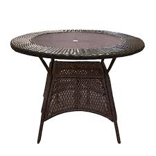 Round Wicker Outdoor Patio Table