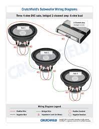 Grab the subwoofer wire harness and attach the quick crimp connectors to both the green and green with brown strip wires. Subwoofer Wiring Diagrams How To Wire Your Subs
