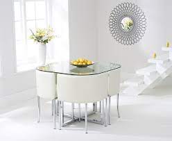 Spacesaver Glass Dining Table And 4