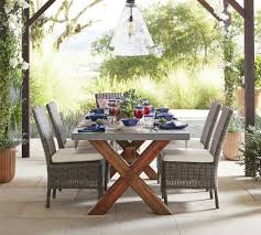 Outdoor Table With Zinc Top Pottery Barn
