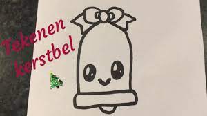 🎄Tekenen voor beginners | Kerst tekenen: MAKKELIJKE KERSTBEL TEKENEN ❤️  How to draw a Christmas bell - YouTube