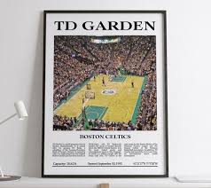 Td Garden Boston Celtics Black White