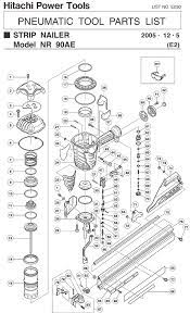 hitachi nr90ae parts strip nailer