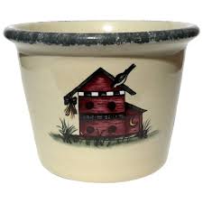 Birdhouse Pottery Crock By Home