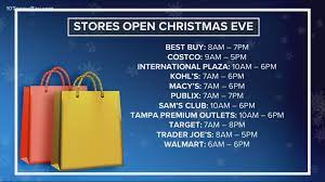 2021 Christmas Eve store hours