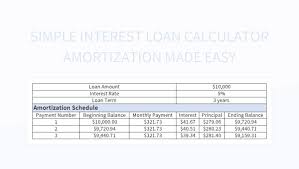 simple interest loan calculator