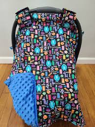 Cotton Baby Car Seat Cover Monster Inc