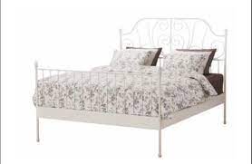 ikea white iron bed frame mattress