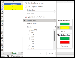 how to filter by color in excel