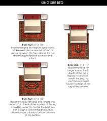 rug size guide for king beds with