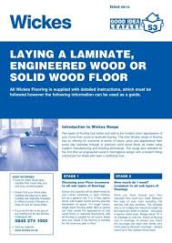 laying a laminate engineered wood or