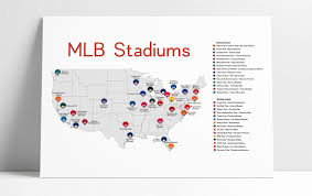 Stadium Map Stadium Checklist Baseball Stadiums Map Mlb