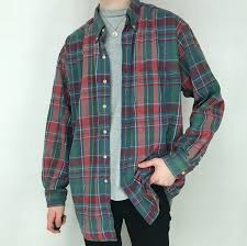 The works featured in the apparel collection are kept. Plaid Dad Vintage 90s Grunge Kurt Cobain Style Depop