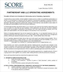 Operating Agreement Template 8 Free Word Pdf Documents Download