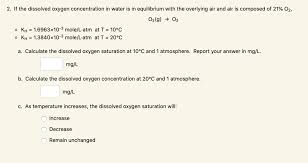 Dissolved Oxygen Concentration In Water