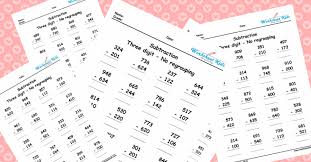 Students are guided to first regroup the tens and ones, and subtract the finally, they will subtract the hundreds. 3 Digit Subtraction Without Regrouping Worksheets Free Printable Pdf