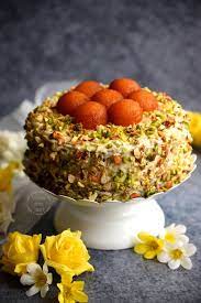 Eggless Gulab Jamun Cake gambar png