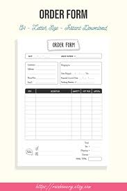 017 Printable Orders Templates Template Ideas Blank Unique