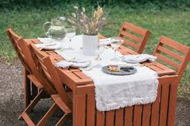 how to stain outdoor wooden furniture