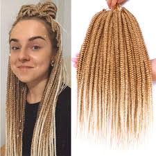 Then, use a small elastic to secure each section in a bun. Amazon Com 7 Packs 14 Inch Box Braids Crochet Braids Hair Extensions Synthetic Braiding Hair 3x Box Braid Crochet Hair 14 Inch 27 613 Beauty
