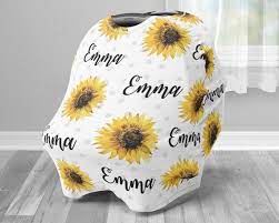 Sunflower Infant Seat Cover Baby Girl