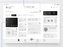 smart home app wireframe ipad pro by