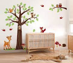 Woodland Tree Animals Wall Decal Forest
