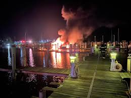 bay sees second major marina fire in 3