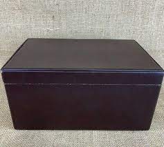 red envelope brown leather jewelry box