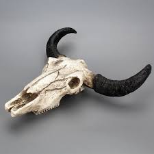Resin Fake Cow Skull Horn Wall Hanging