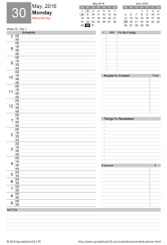 Printable Daily Planner Template For Excel