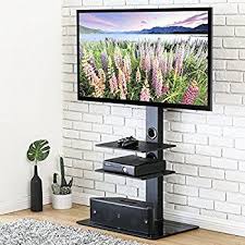 Fitueyes Swivel Floor Tv Stand With