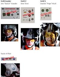 y x wing pilot helmet stickers star