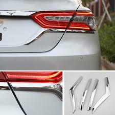 Details About 4x Chrome Abs Car Rear Tail Light Lamp Eyebrow Strip Trim For Toyota Camry 2018
