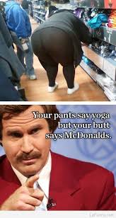 Funny fat woman in yoga pants | Funny Pictures | Funny Quotes ... via Relatably.com