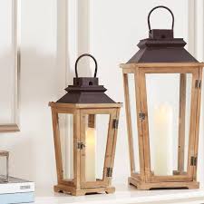 Wood Candle Hanging Or Tabletop Lantern