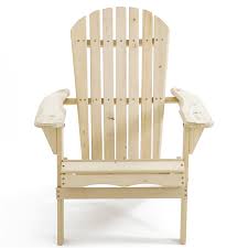 Luxenhome Unfinished Wood Adirondack Chair