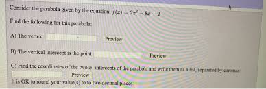 The Parabola Given By The Equation