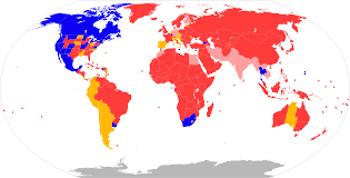Smoking Cannabis worldwide legality map