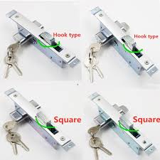 Framed Glass Door Lock Aluminum Alloy